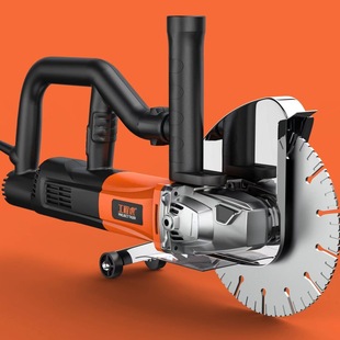 Engineering tiger 195 brushless slotting machine overclocking high-power cutting machine comes with water pipe concrete cutting machine dust-free