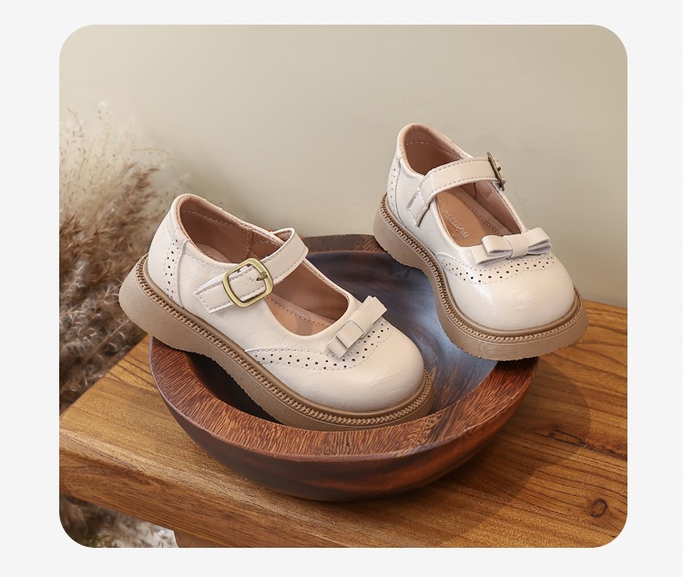 Mädchen Lederschuhe Mit Schleife Weiche Sohle Für Auftritte_voghion.com