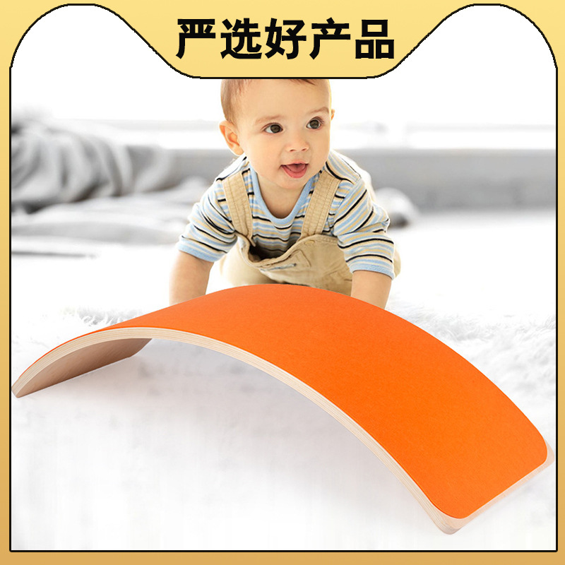 Estrictamente elegir el equilibrio de madera tablero de madera para niños de interior balancín ejercicio entrenamiento sensorial tablero curvo práctica de yoga
