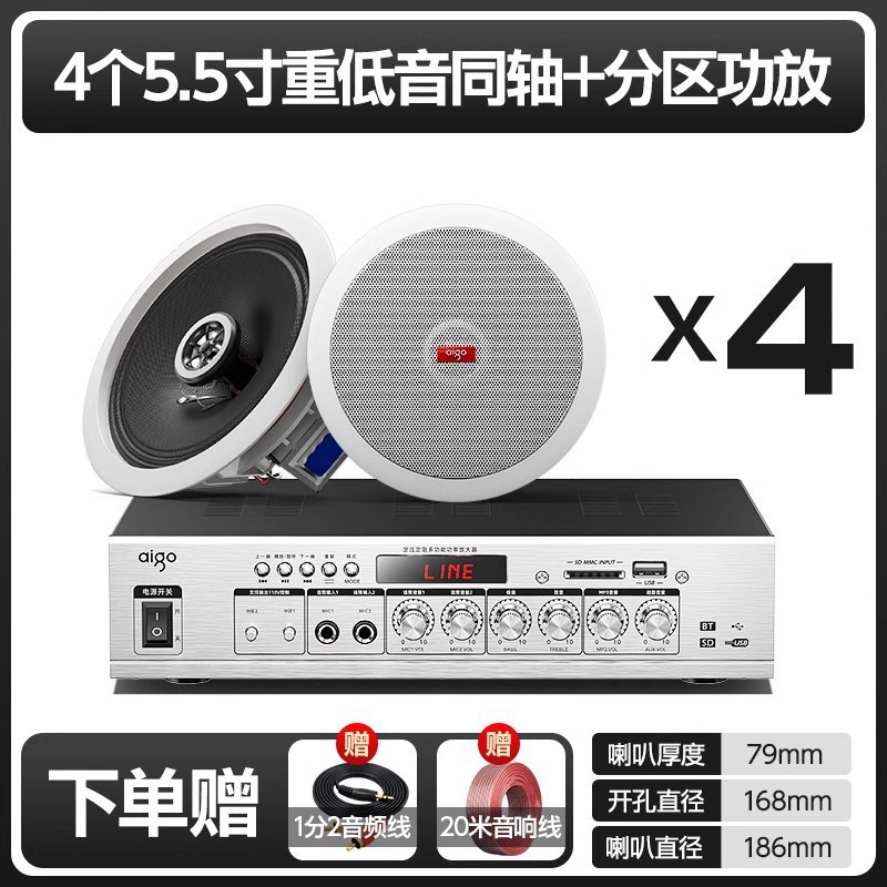 Sistema de Altavoces de Techo con Conexión Bluetooth para Música de Fondo