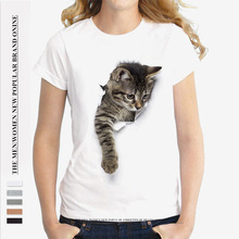 U 36248 Cat Print Loose Tee è��ӡ������T��
