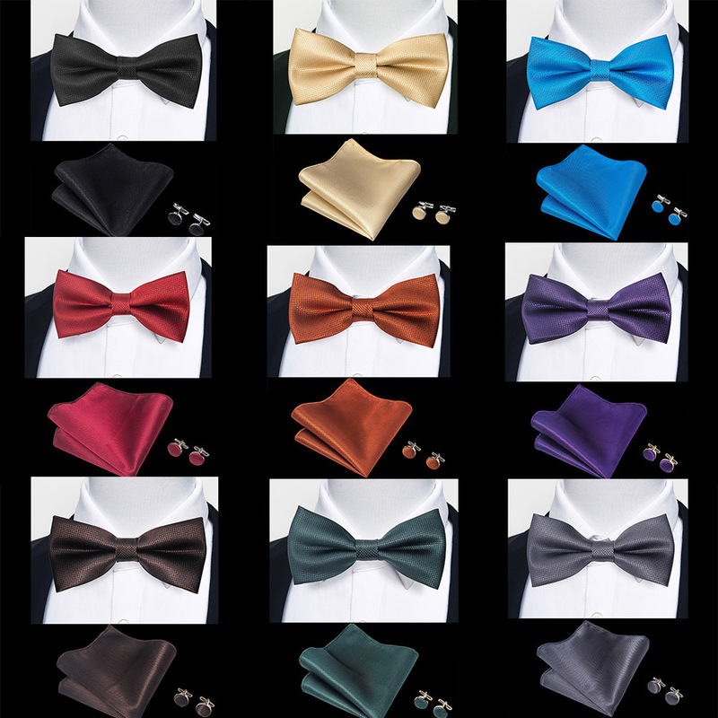 Factory direct selling hot men's bow tie three-piece British style new bow in stock wholesale Factory direct selling hot men's bow tie three-piece British style new bow in stock wholesale