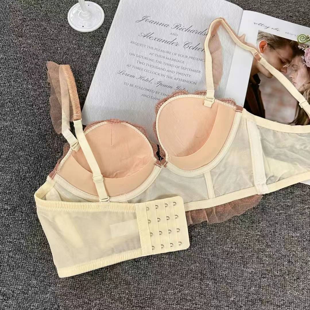 Nuevo sujetador de alta calidad de moda de encaje jacquard transpirable ajustable confortable tipo de botón múltiple tipo de ropa interior de mujer image 5