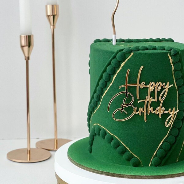 Cross -border INS style Happy Birthday Cake Side Ak clan decorative…