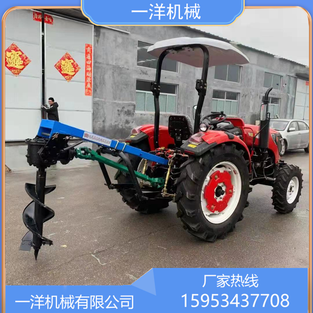 挖树窝的机器 禹鸣厂家植树挖坑机 后悬挂式果树钻坑机 螺旋钻