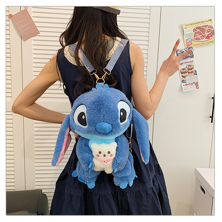 Pequeña venta al por mayor Stitzi felpa dibujos animados mochila niña linda ins bandolera regalo para padres e hijos image 10