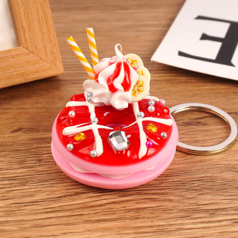Colgante de anillo dulce de mermelada roja