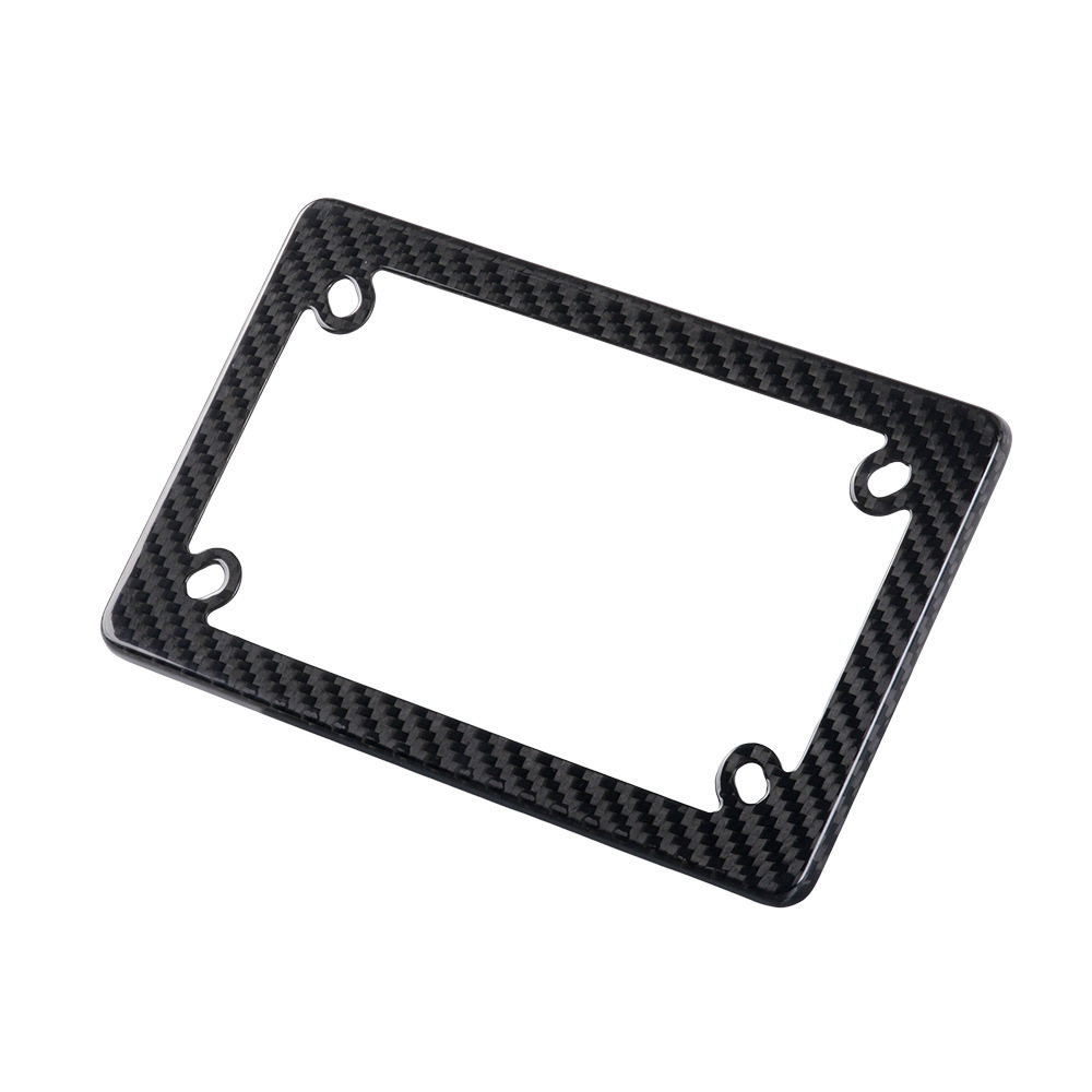 Motorcycle License Plate Frame Carbon Fiber License Plate Frame Dry Carbon Electric Vehicle Us Standard License Plate Holder Real Carbon Modification Accessories