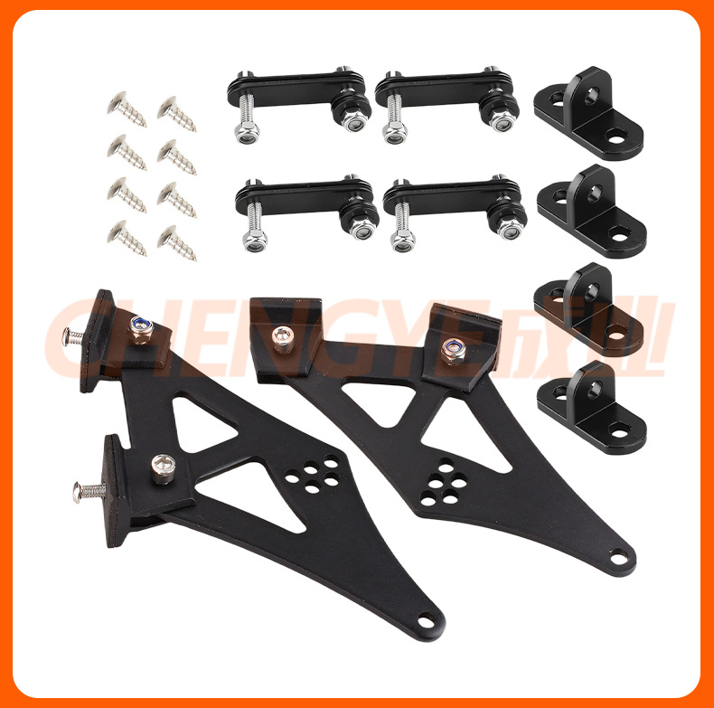 Cross-Border Car Modification Supplies Aluminum Alloy Rear Wing Mounting Bracket Perforated Rear Wing Mounting Feet 5 Inches 7inch 10inch