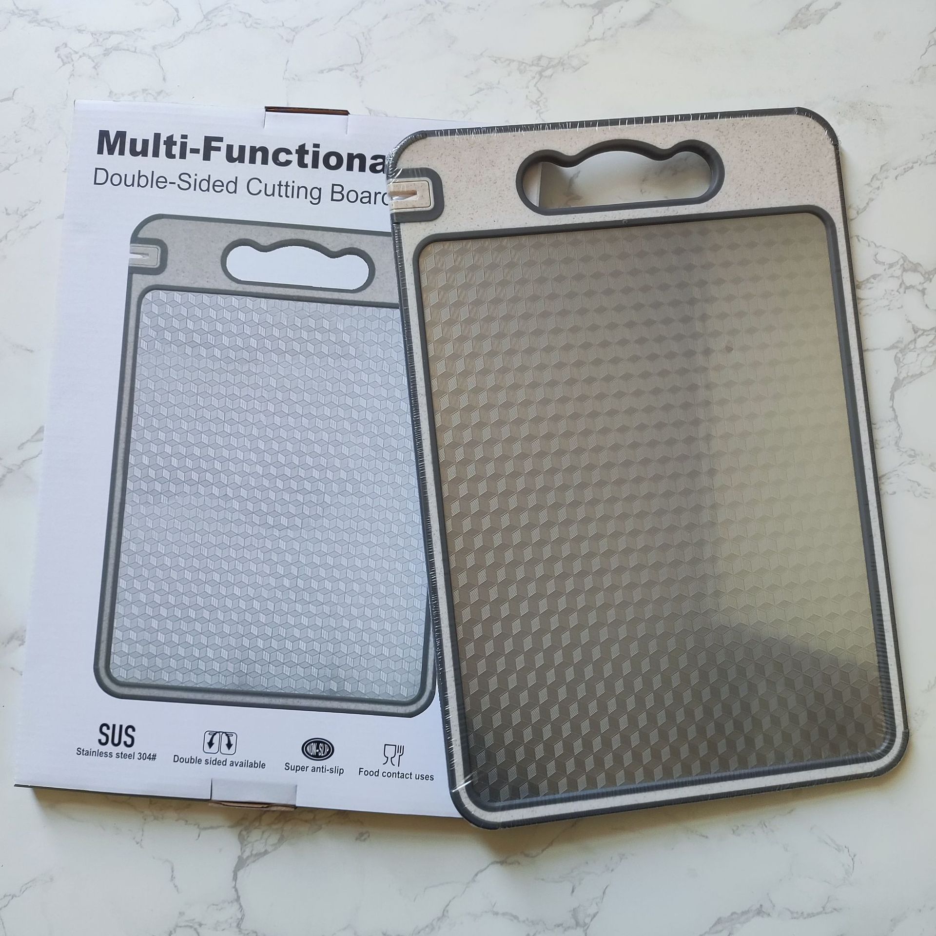 HD-A259D3D 양각 색상 상자 포장 밀짚 + TPR + 304 스테인레스 스틸 365*250*9MM 770G