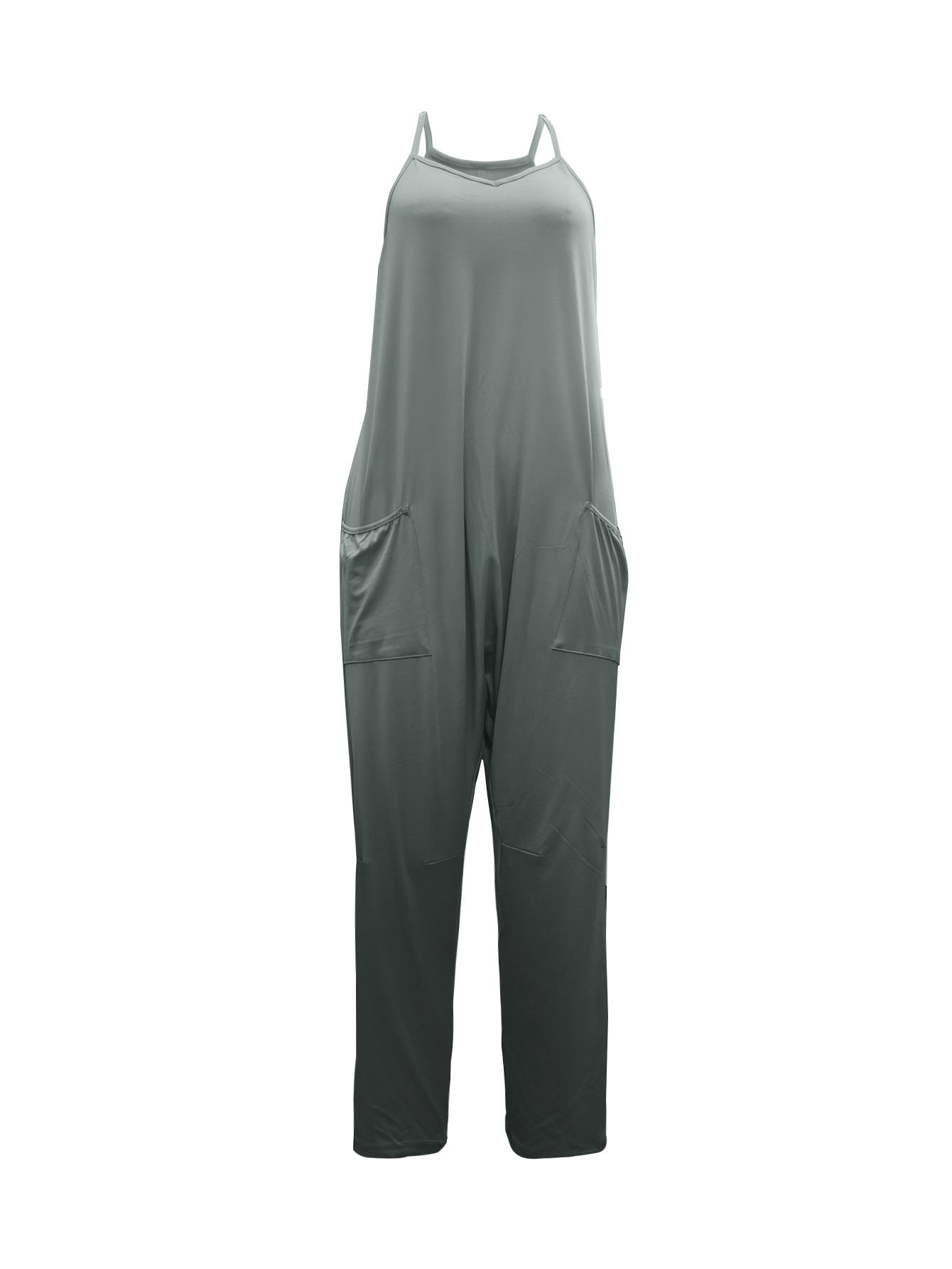 2285 estilo de estación independiente, pantalones de Amazon para mujeres europeas y americanas, tirantes de bolsillo, monos sueltos, mujeres