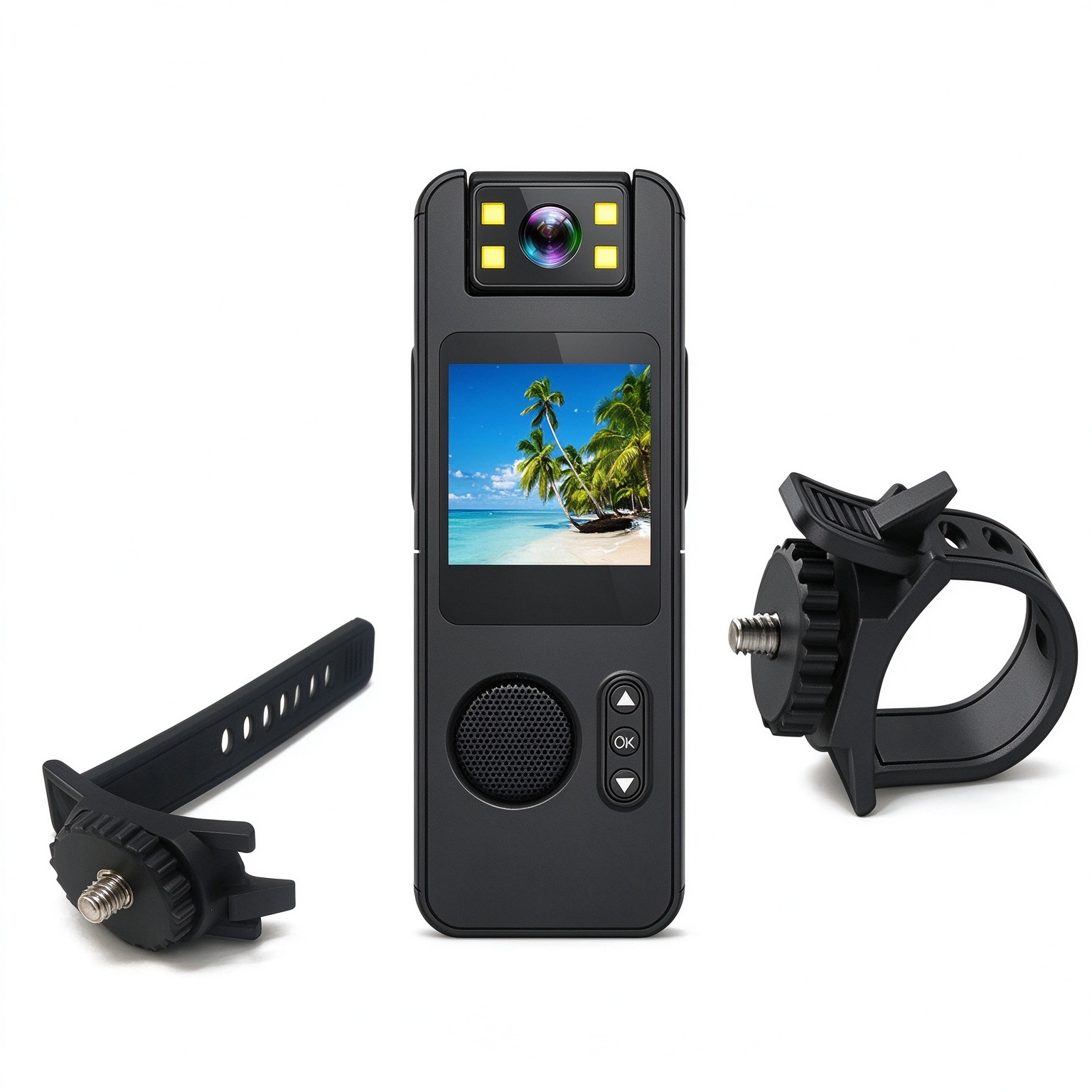 Cámara Deportiva con Clip Trasero CS11 de ABS con Visión Nocturna y WiFi para Ciclismo