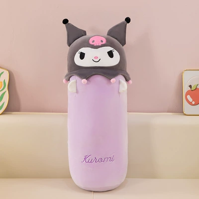 Cartoon Kuromi plush pillow, My Melody long plush toy, Sanrio sleeping companion, girl's gift (Oyuncaq yastıqlar) - kuromi-60cm026kg