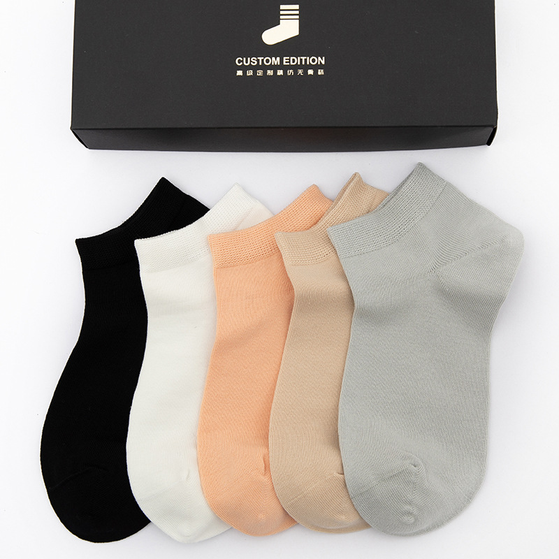 68 boneless long-staple cotton miserably stockings men and women with comfortable breathable socks thin plane boat socks 2024 new