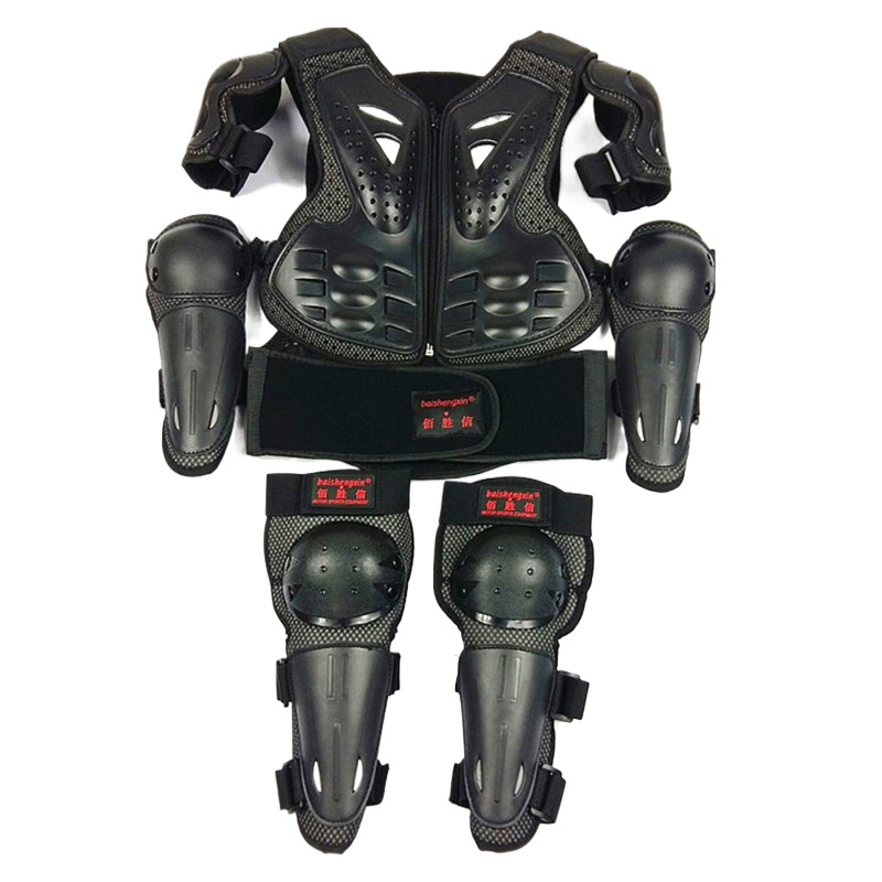 Baishengxin sx081 motocicleta montar Armaduras ropa protectora de esquí para niños traje de protección rodilla pad codo al por mayor