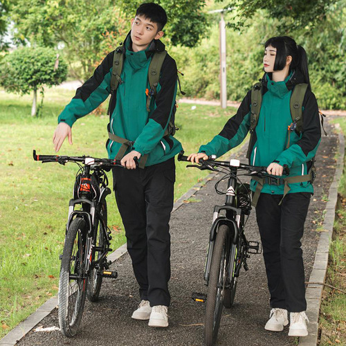 Three-in-one jacket, detachable velvet and thickened group clothing, corporate workwear, windproof jacket with printed logo