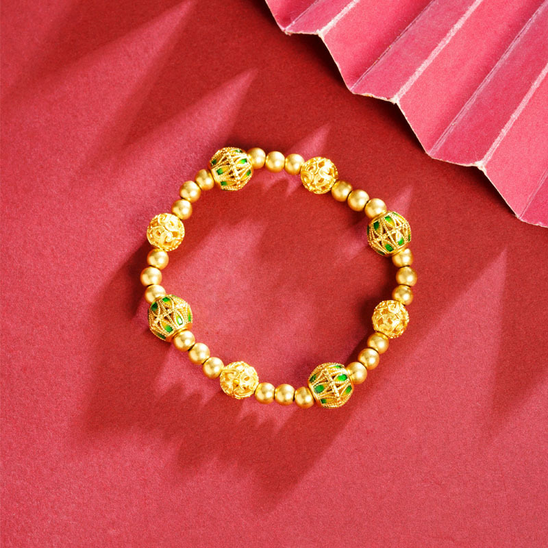 Nuevos productos de oro de arena vietnamita temperamento de brazalete de hortenida cuentas de verano femenina alta sensación hueco chapada en oro fabricantes al por mayor