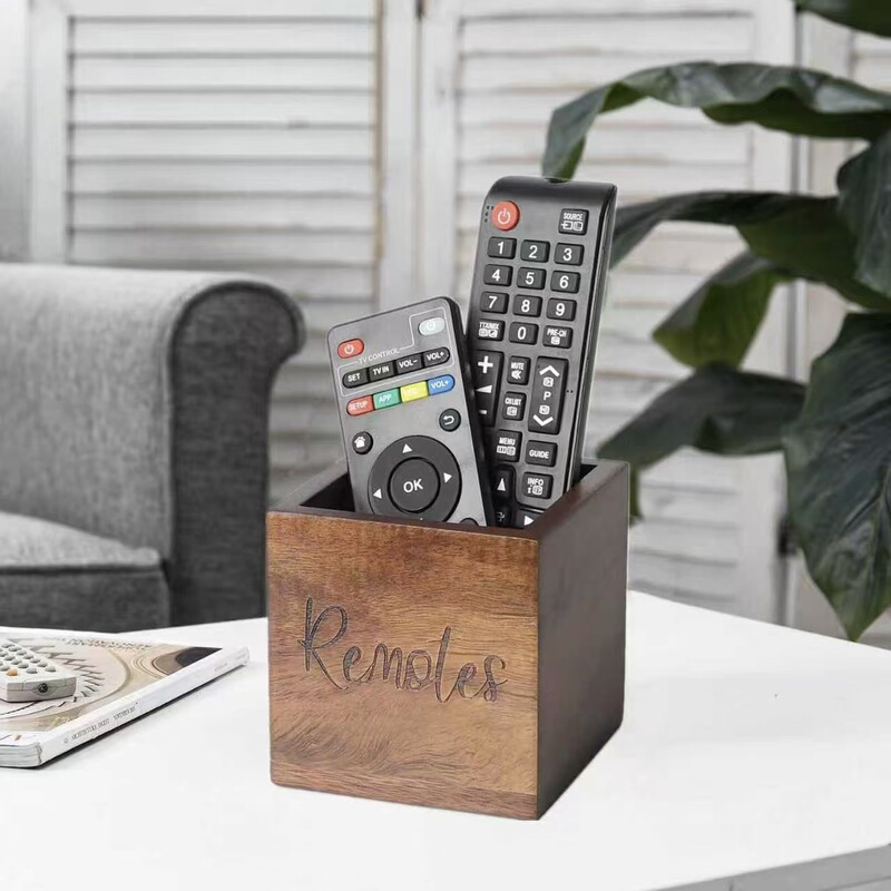 Amazon solid wood remote control storage box, living room organizer, vintage wooden box without a lid, commercial wooden storage box Amazon solid wood remote control storage box, living room organizer, vintage wooden box without a lid, commercial wooden storage box