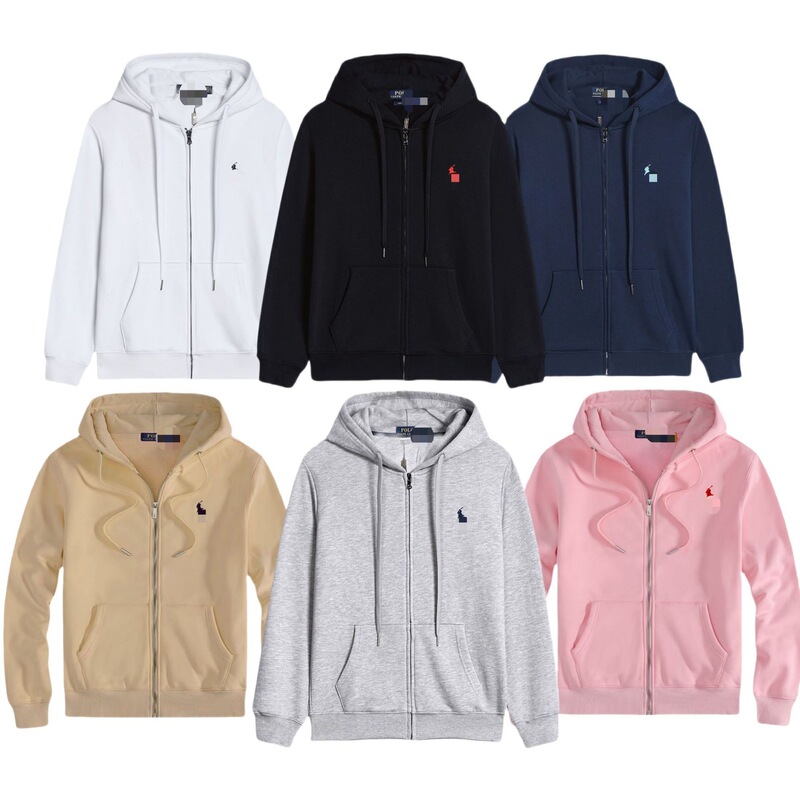 Cross-Border Pony Hooded Rl Cardigan Solid Color Pants Embroidered Loose Plus-Size Polo Men's Clothing Polo Jacket Lf Sweatshirt Cross-Border Pony Hooded Rl Cardigan Solid Color Pants Embroidered Loose Plus-Size Polo Men's Clothing Polo Jacket Lf Sweatshirt