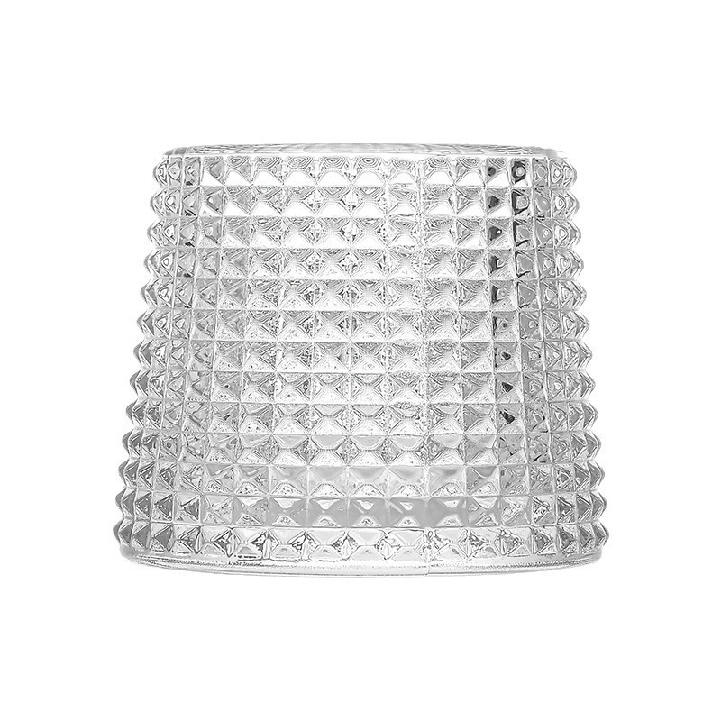 Taza de vela de bananas transparente candelabro de vidrio plano decoración de hoteles decorativos de alto valor visual de vela europea contenedor