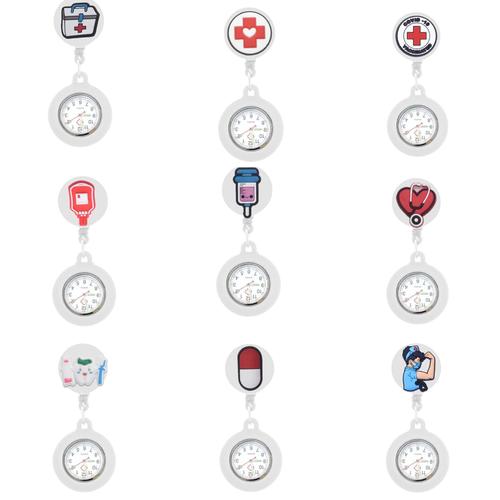 New stretchable and shrinkable medical nurse watch for women, cartoon cute night light watch, suitable for students and exams