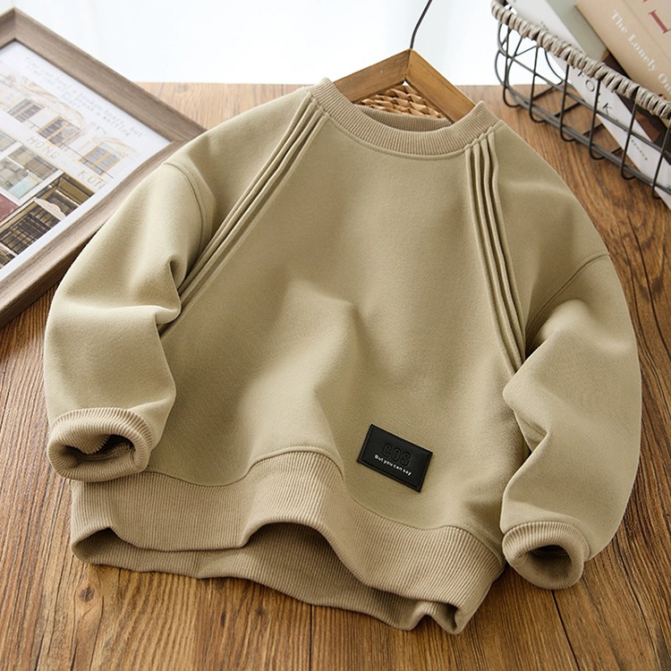 Loose Fit Type Simple Style Solid Color Cotton Hoodies & Knitwears