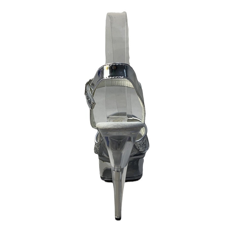 Después del punto vacío, hada de cabeza redonda, plataforma impermeable de tacón súper alto, sandalias de moda de cuero dorado de talla única 2024 nuevos productos de verano