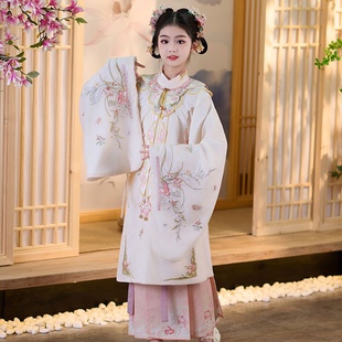 Girls' New Hairpin Flower Ming Hanfu Children's Cloud Shoulder Ancient Style Elegant Super Immortal Spring and Autumn 2025 Chinese Tang Suit Ancient Clothes