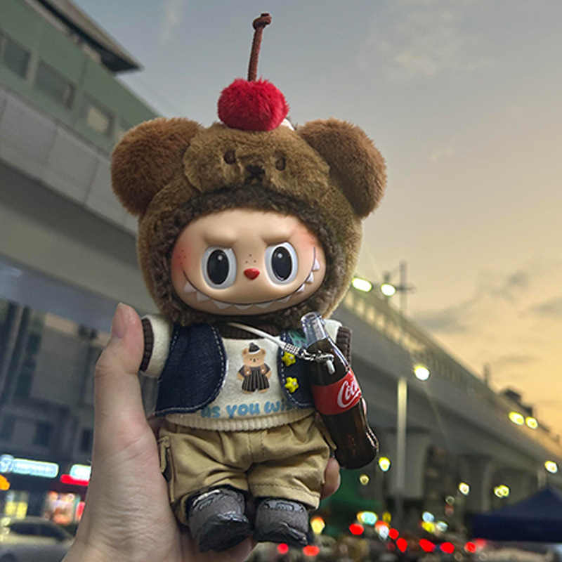 オリジナル手作り 20 センチメートルラブブ labubu ベビー服セット第一世代と第二世代マカロンビニール人形人形服|undefined