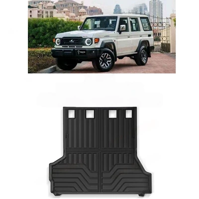 Universal Foot Pad | Rubber Lx600/570 - black-24-25-models-lc76-extended-tpe-trunk-mat-1-piece-flip-up-the-rear-seats-before-installation-full-tpe-special-car-dedicated