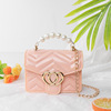 Small handheld purse, lipstick PVC from pearl, shoulder bag, wholesale