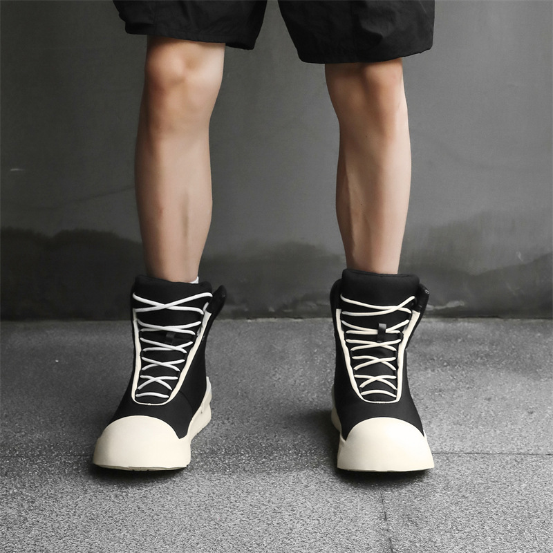 Pantofi sport casual pentru bărbați, cu talpă groasă, din pânză, cu aspect de înălțime, 2025, model nișă, cu design cu cap mare, pentru stradă, model high-end, X227_voghion.com