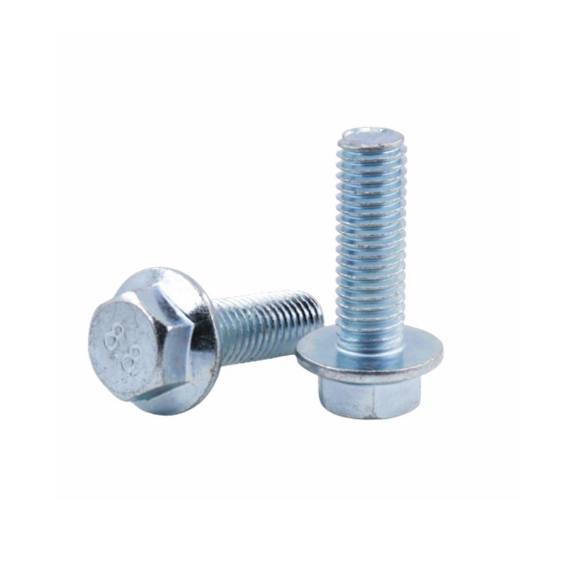 8.8级镀锌GB5787外六角法兰面螺丝 不带齿法兰螺栓M10