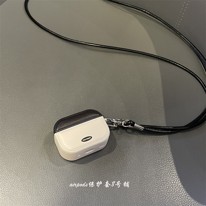 非常にシンプルなレトロな衝突色の皮質の斜め掛け縄はAirPods3/4世代のリンゴのイヤホンの殻の保護カバーのPro2女を適用します。|undefined