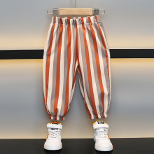 男童彩条防蚊裤洋气夏季男童宽松休闲灯笼裤儿童夏天冰丝束脚长裤