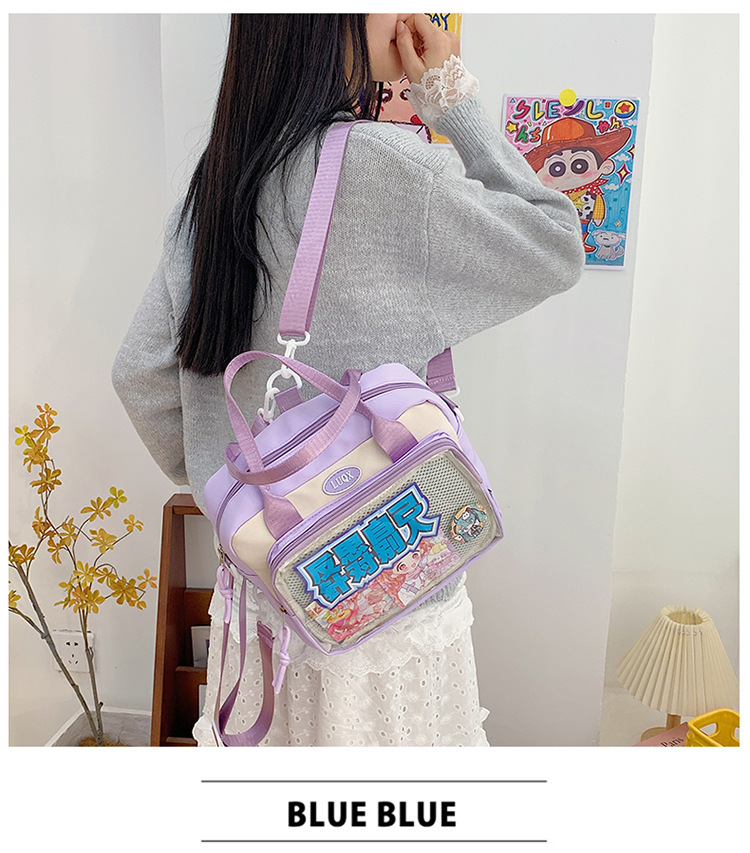 Cute and versatile pain bag, new large-capacity student commuting crossbody bag, Korean version hand-held transparent single-shoulder bag for women wholesale undefined