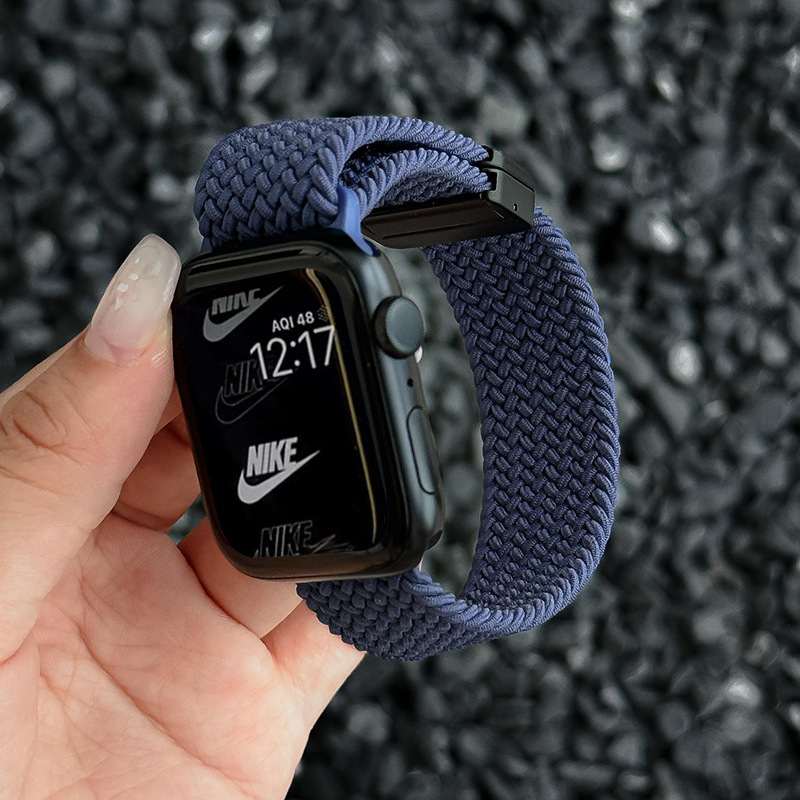Suitable for Applewatch9 Woven Magnetic Watch Strap Apple Watch Iwach10 Elastic Nylon New Model 8765Se Suitable for Applewatch9 Woven Magnetic Watch Strap Apple Watch Iwach10 Elastic Nylon New Model 8765Se