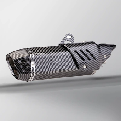 Motorcycle exhaust pipe – ninja400 Kawasaki ZX4R modified - rectangular-scorpion-full-imitation-carbon-fiber