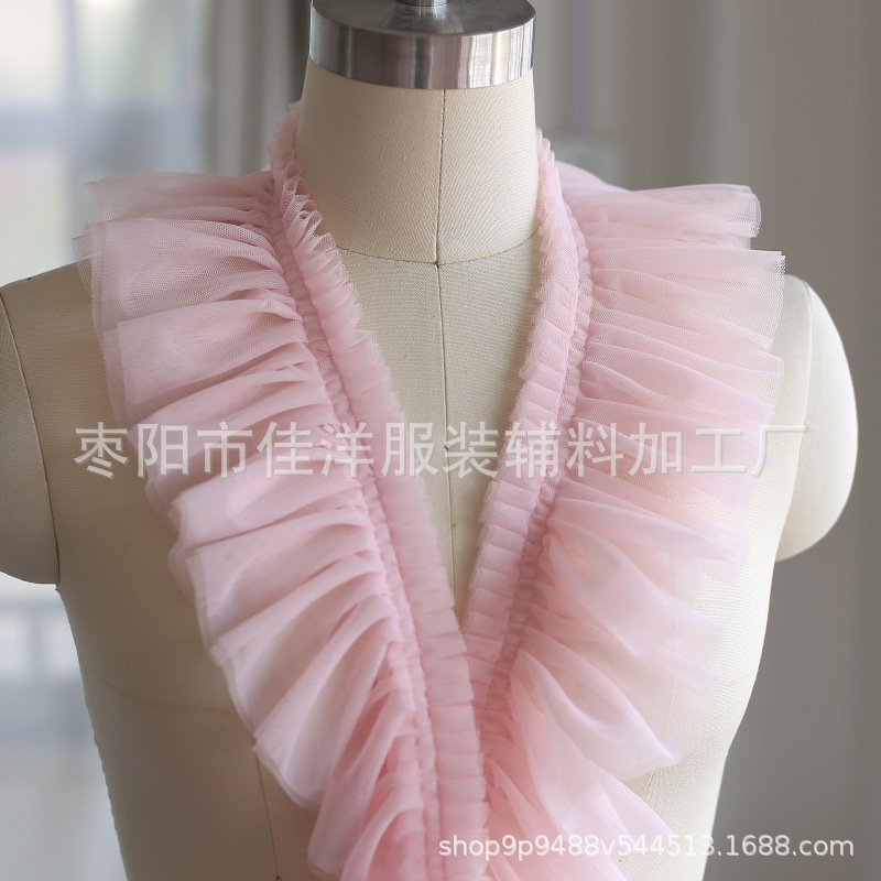 10cm幅2層網糸レース暗号化レース順シワレース布芸diyロリータスカートレース補助材料