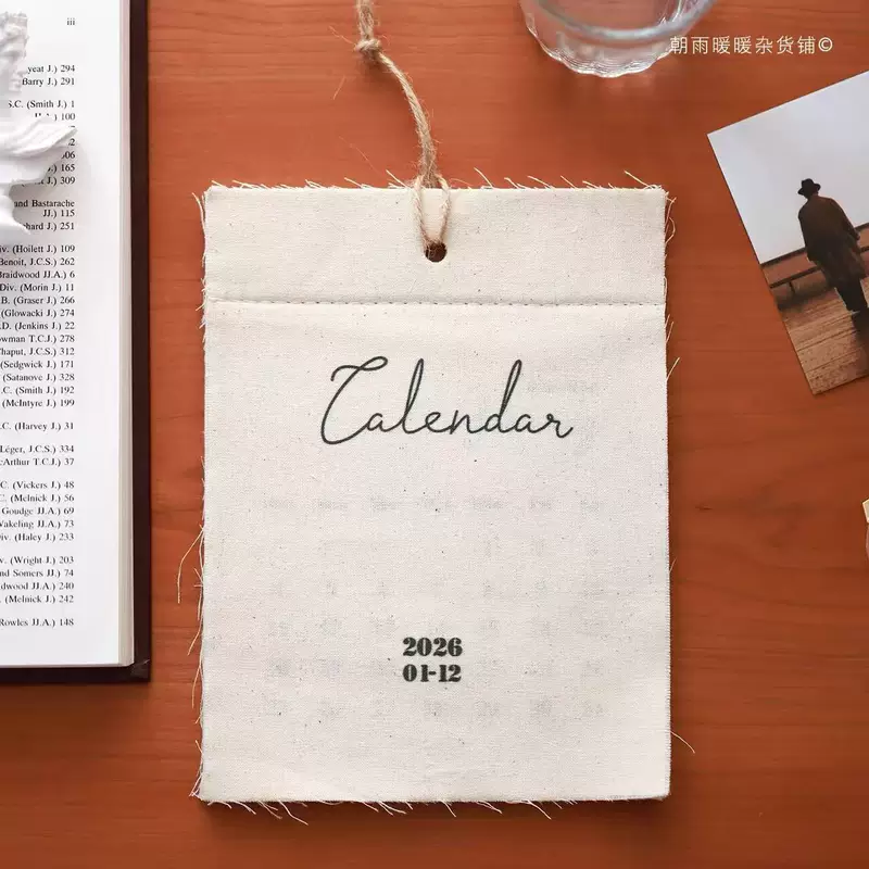Прекрасные дни 2026 Creative Canvas Hook Calendar Ins Style Годовой календарь настенный декор для фотосъемки