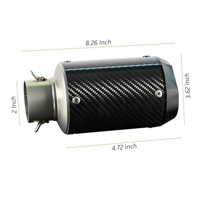 pipe with CNC black – Motorcycle exhaust pipe