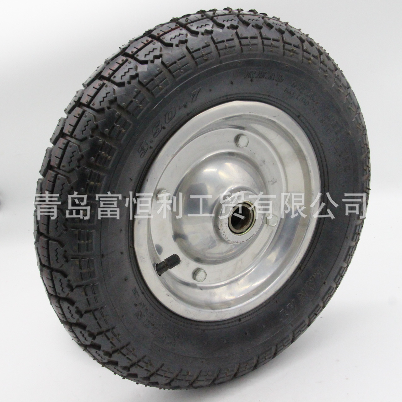 工厂销售14寸橡胶充气轮子3.50-7含内胎充气轮橡胶充气脚轮胎