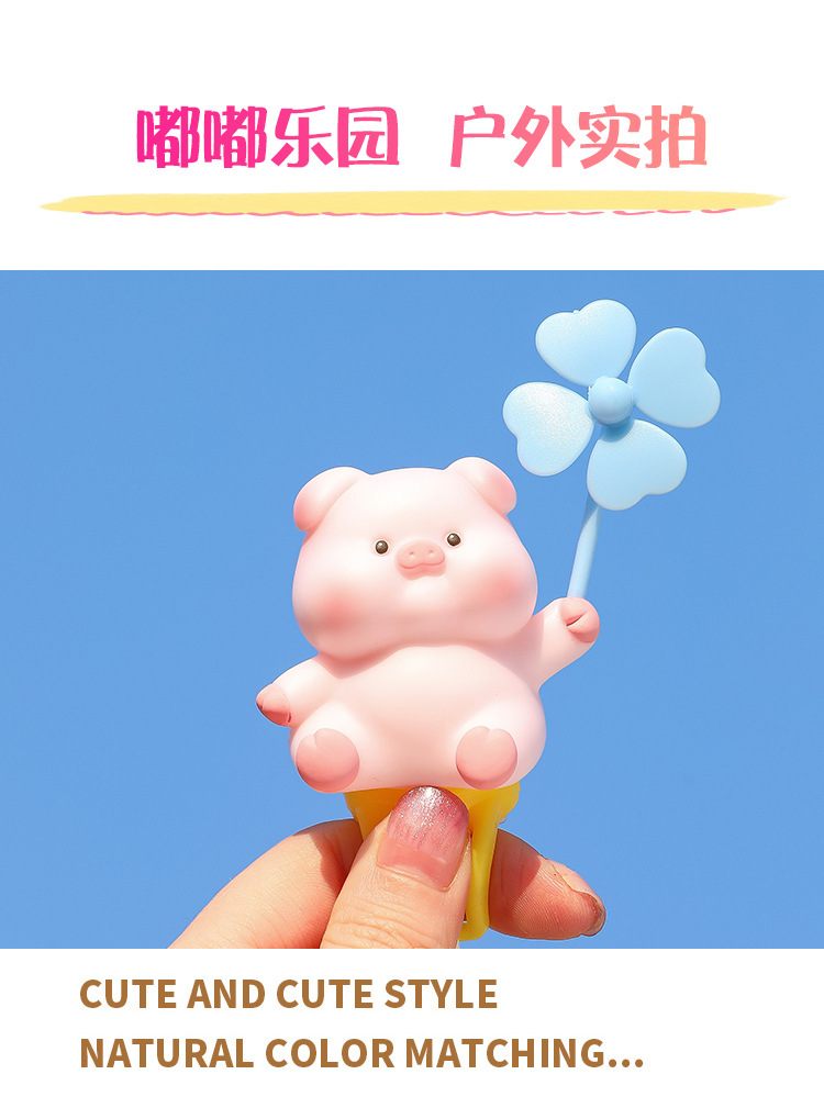 New doodle Windmill Park creative strap cute windmill doll electric battery car bicycle decorations