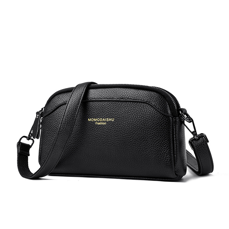 Retro Genuine Leather Small Square Bag Winter Edition Women's Crossbody Bag Simple Versatile Shoulder Bag Luxury Crossbody Bag - Thumbnail 7