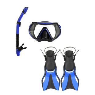 Custom Snorkeling Sanbao Silicone Diving Goggles Breathing Tube Adjustable Flippers Adult Teenager Diving Three-Piece Set