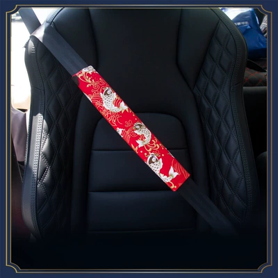 JDM wind safety belt shoulder Seat belt shoulder pad - koi-red-wind-belt-shoulder-pad-30cm
