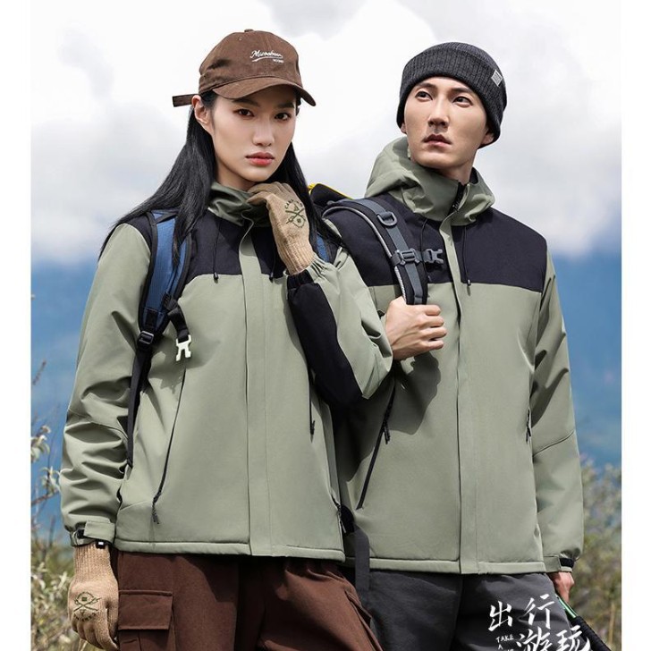 400D Mechanical Bullet Windproof and Waterproof Charge Clothes Men's Autumn and Winter Outdoor Mountaineering Clothing Team Anti-wrinkle Breathable Work Clothes