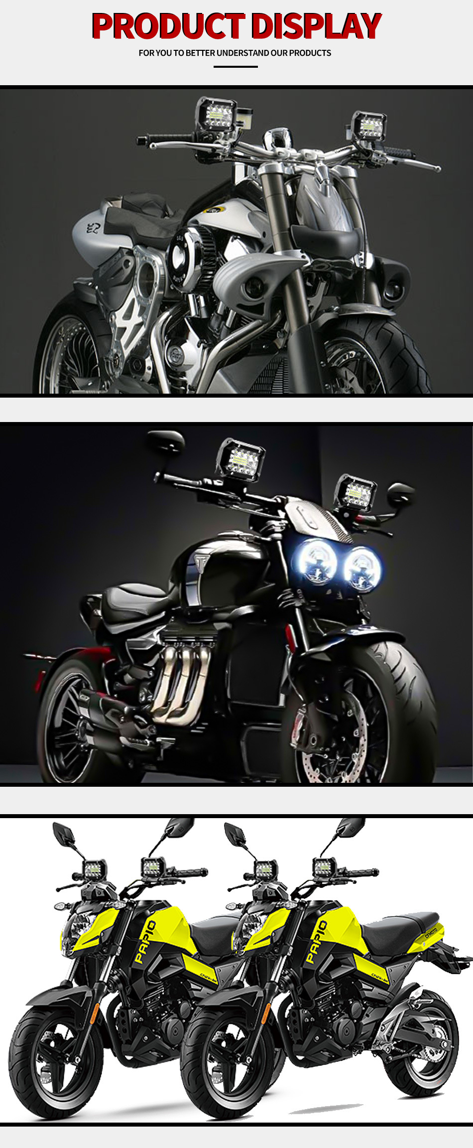 Factory wholesale 60W automotive LED work light trinocular model 4inch off-road modified car light external auxiliary inspection light