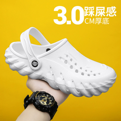 Summer open-toe sandals breathable closed-toe hole shoes couple casual beach shoes hollow-out garden shoes wholesale