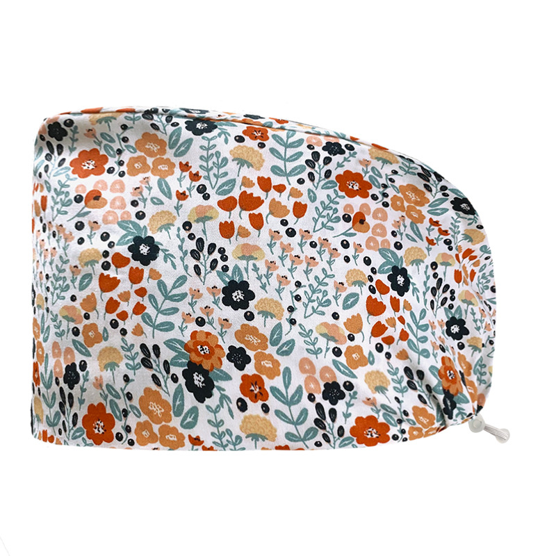 Gorro quirúrgico femenino puro algodón quirófano tapa especial enfermera pequeña flor tapa Estomatólogo tapa de trabajo dental atención médica